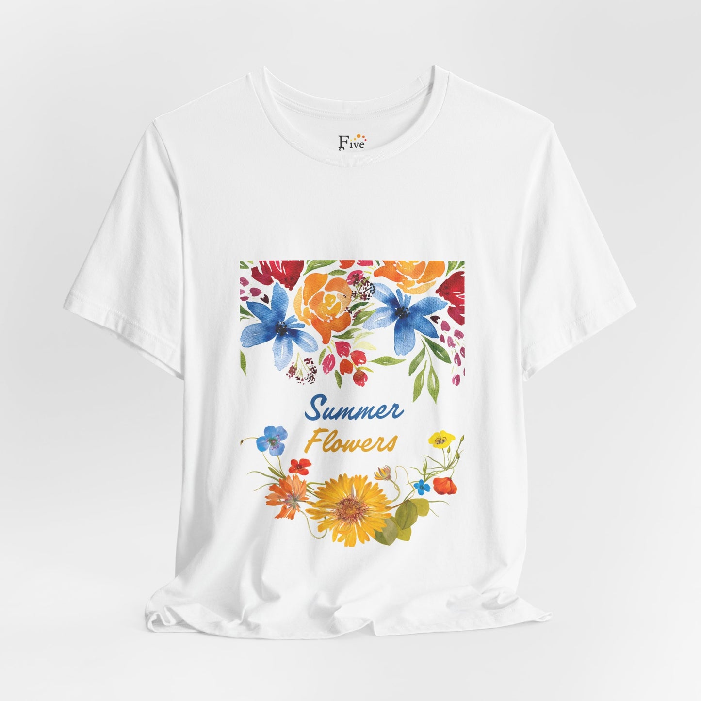 Summer Flowers T-Shirt — Bright Floral Graphic Tee